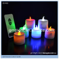 sophisticated flameless white church pillar candles
